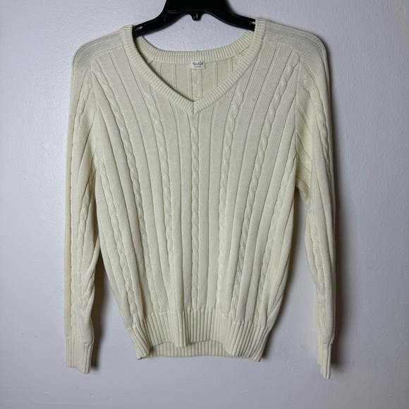 John Galt White Ida Cable Knit Sweater - Picture 5 of 11